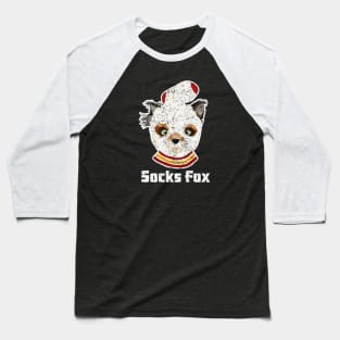 Fantastic Mr Fox - Ash - Socks Fox - Distressed - Barn Shirt USA Baseball T-Shirt